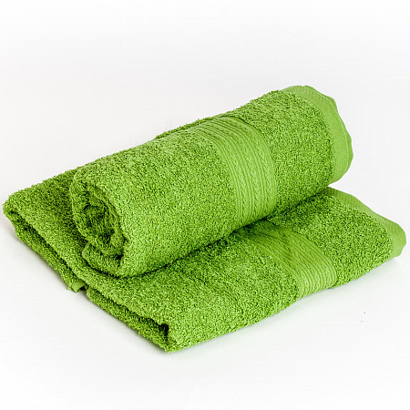 Простыня махровая 155×220, зелёная, 430 гр/м², для отелей.